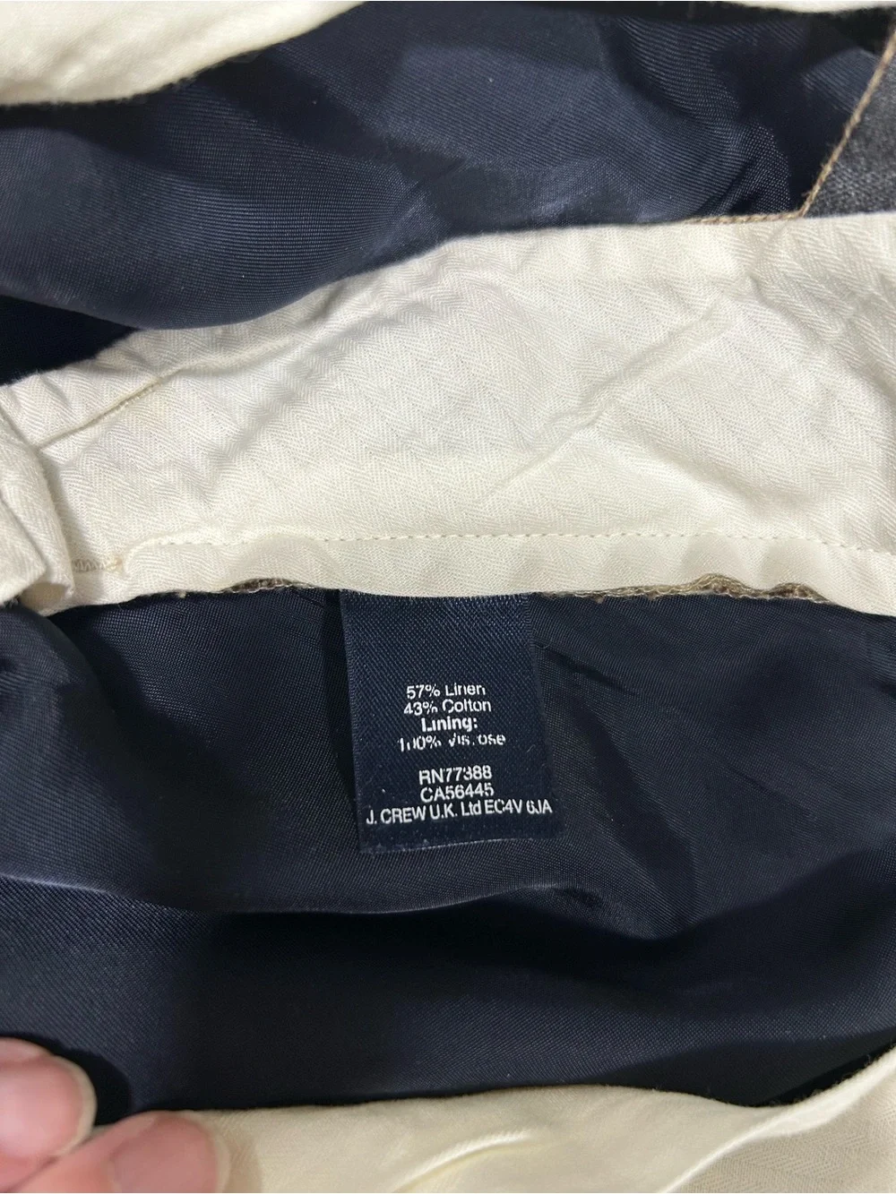 J Crew Ludlow Slim Dress Pants Mens Linen Blend Straight Leg 34x29 Italian Cloth